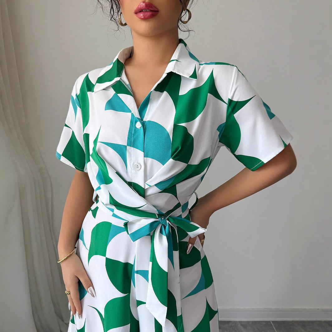 Chic Green Elizabeth Ainsley Wide Leg Jumpsuit