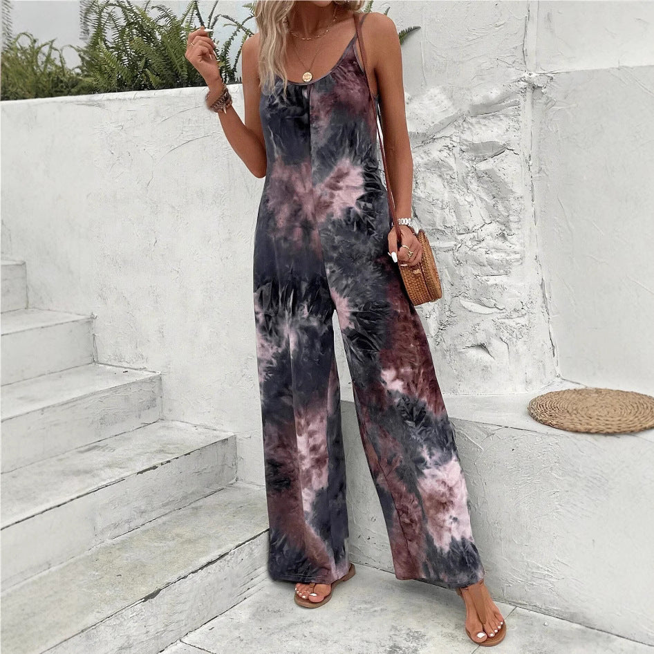 Chic Printed Sleeveless Jumpsuit by Elizabeth Ainsley