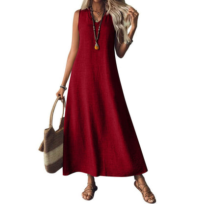Chic Hemp Sleeveless Dress Elizabeth Ainsley