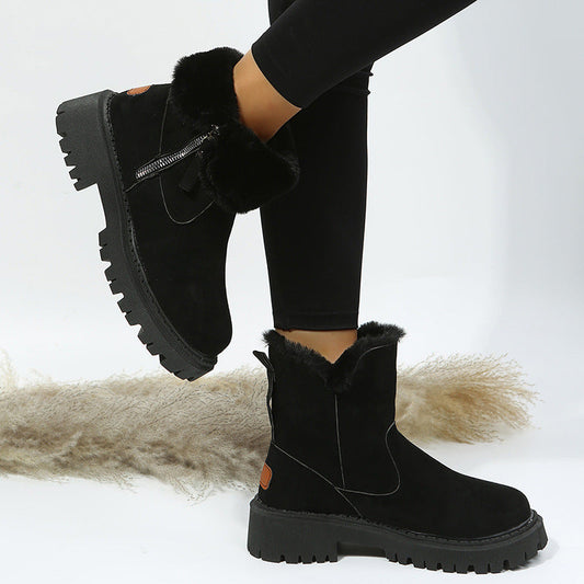 Martha | Faux-Fur Zip Orthopedic Winter Ankle Boots