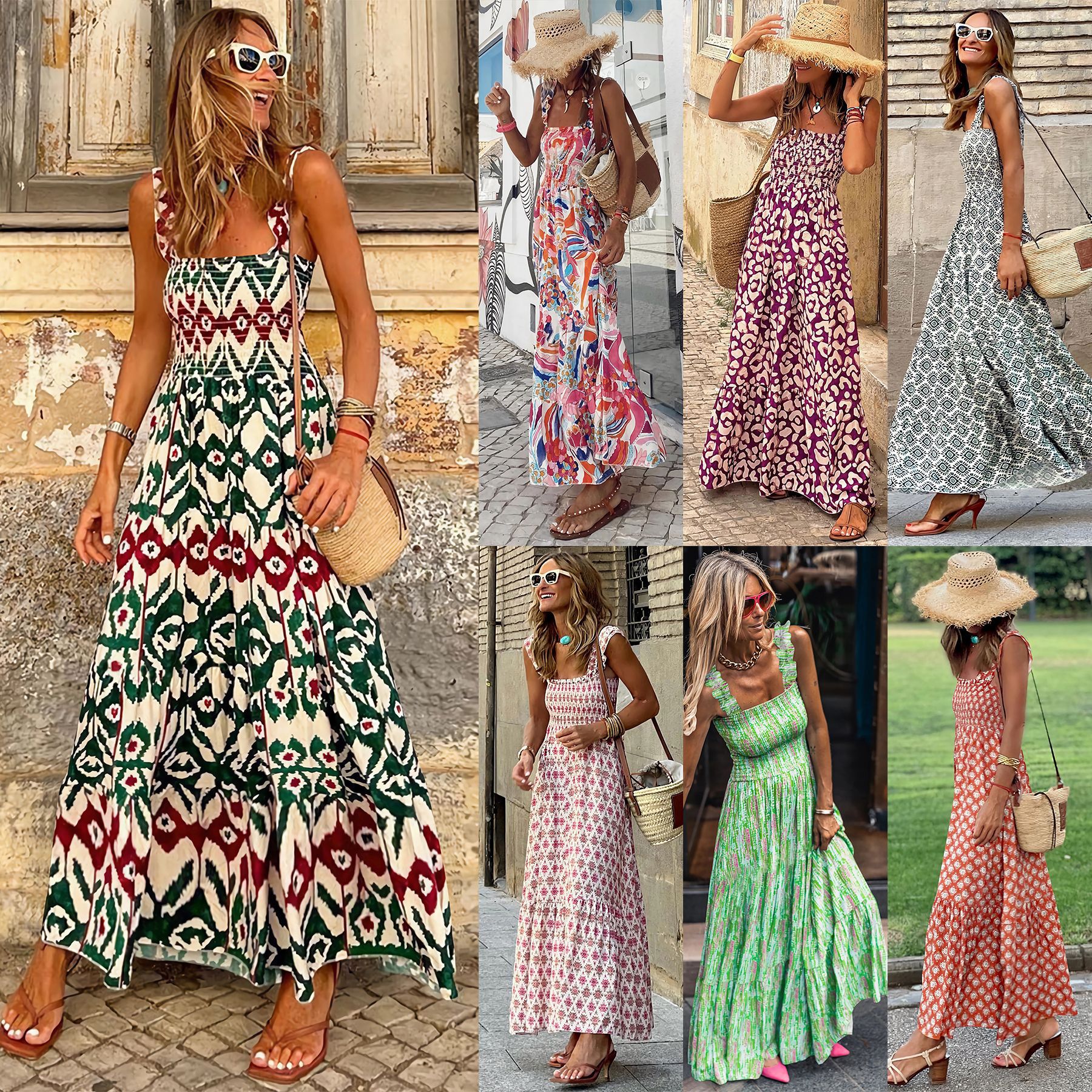Elegant Floral Strap Dress by Elizabeth Ainsley