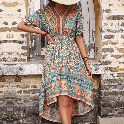 Vintage Floral Print Dress Elizabeth Ainsley Summer