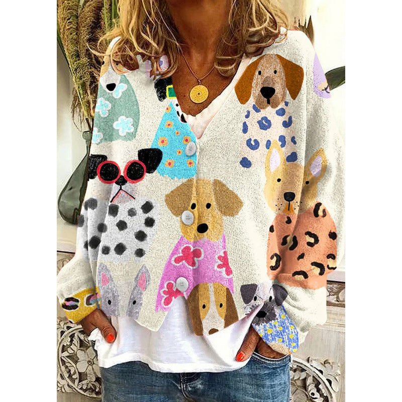 Vibrant Abstract Elizabeth Ainsley Casual Cardigan