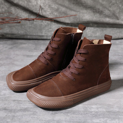 Elizabeth Ainsley Cowhide Casual Shoes - Square Toe Comfort
